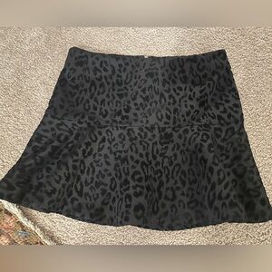 Forever 21 Black Leopard Mini Skirt